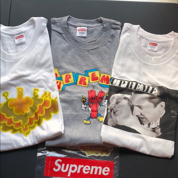 Supreme Other - Supreme XL T Shirts White Grey Cloud Dynamite Bela